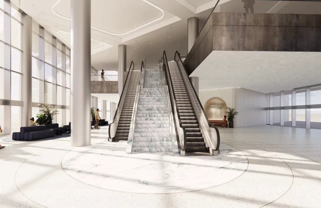 Modern common area at 701 San Marco in Jacksonville Southbank.