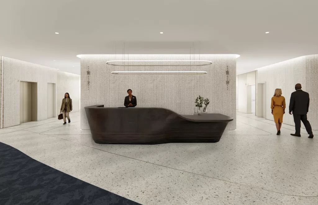 Upgraded tenant lounge at 701 San Marco in Jacksonville.