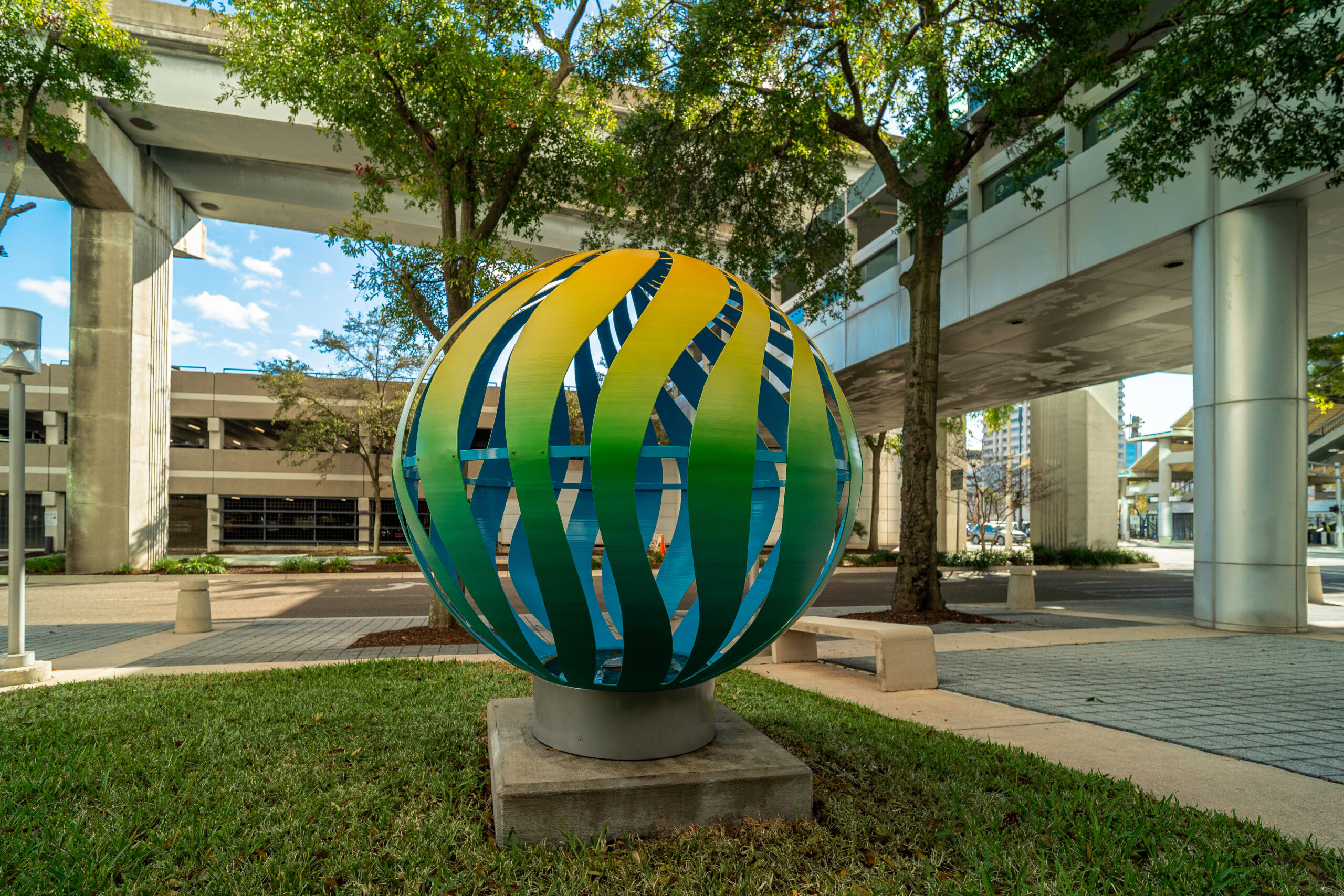 Sea Orb sculpture at 701 San Marco